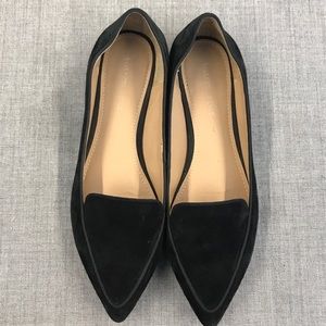 Saks Fifth Avenue Black pointed flats